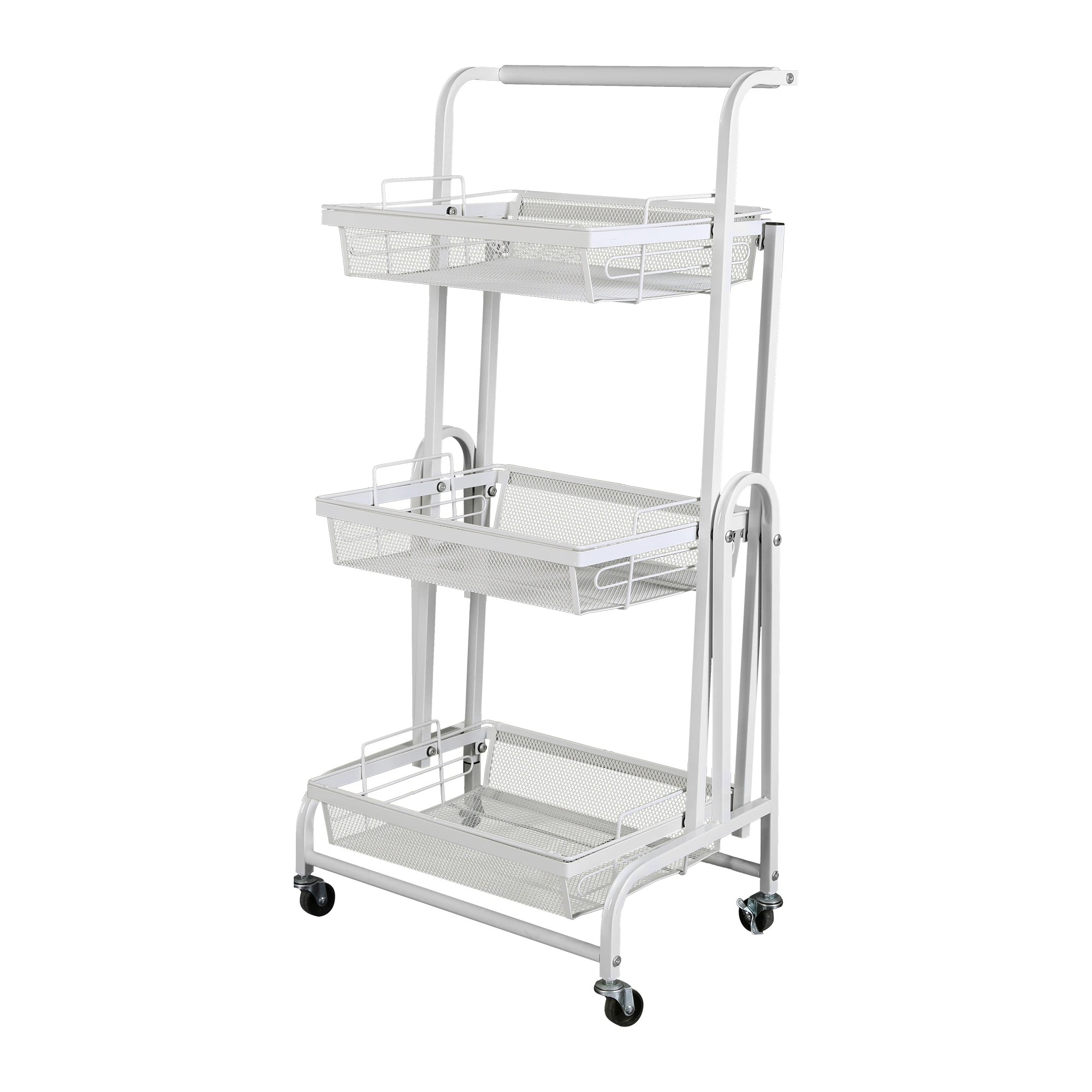 1 Levede Swivel Storage Trolley Cart 3 Tiers, 1 of 6