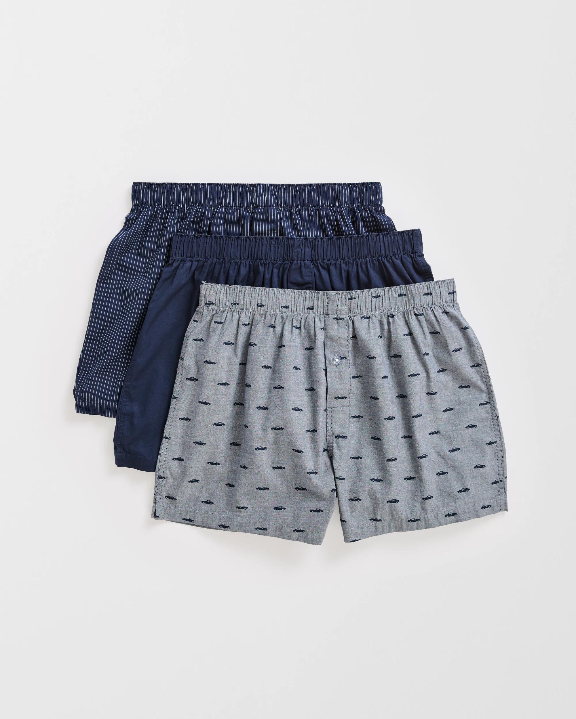 1 Maxx 3 Pack Woven Boxer Shorts CAR, 1 of 4