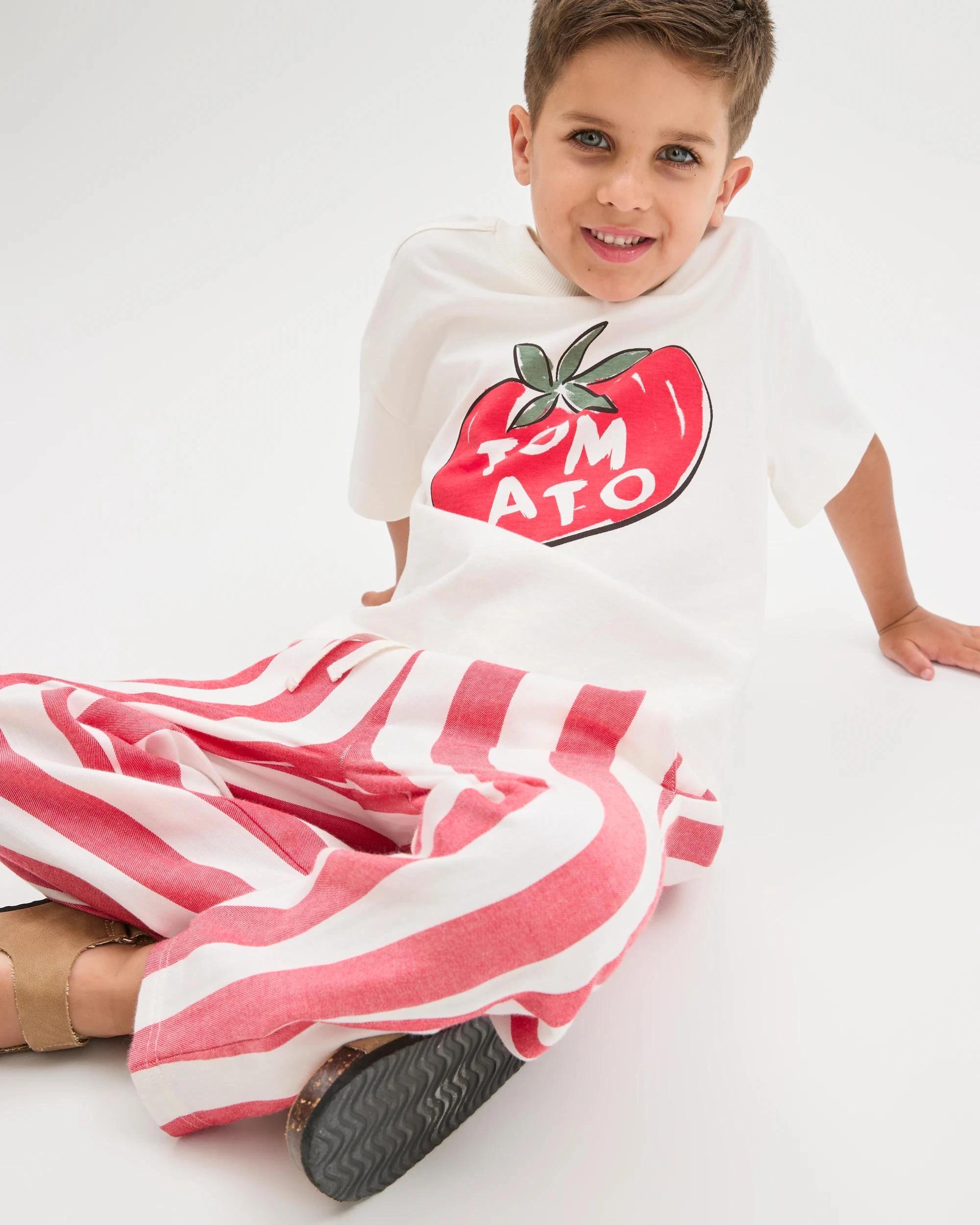 1 Target Kids Lightweight T-Shirt & Pants 2 Piece Set TOMATO RED, 1 of 6