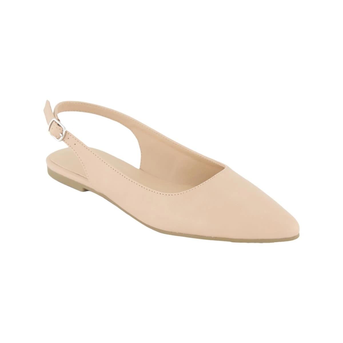 1 Point Toe Ballet Slingback Flats Taupe, 1 of 5