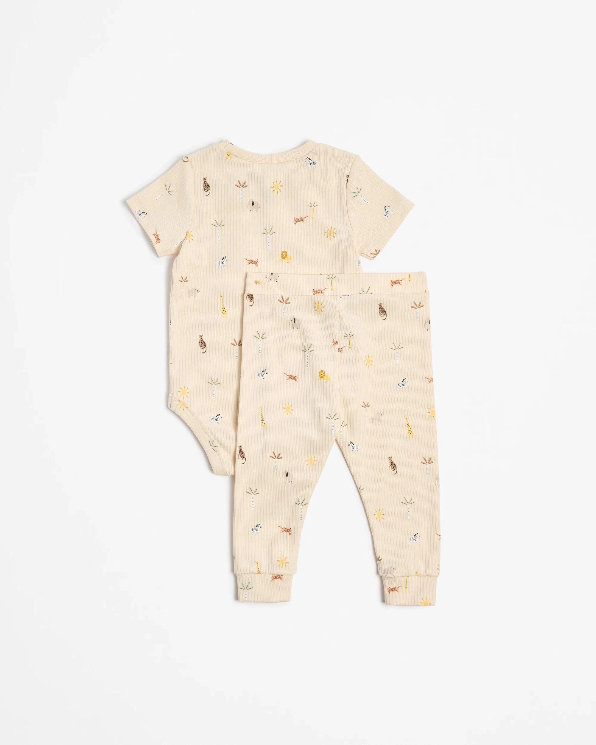3 Target Baby Baby Organic Cotton Unisex Bodysuit and Leggings Set 2 Piece SAFARI, 3 of 3