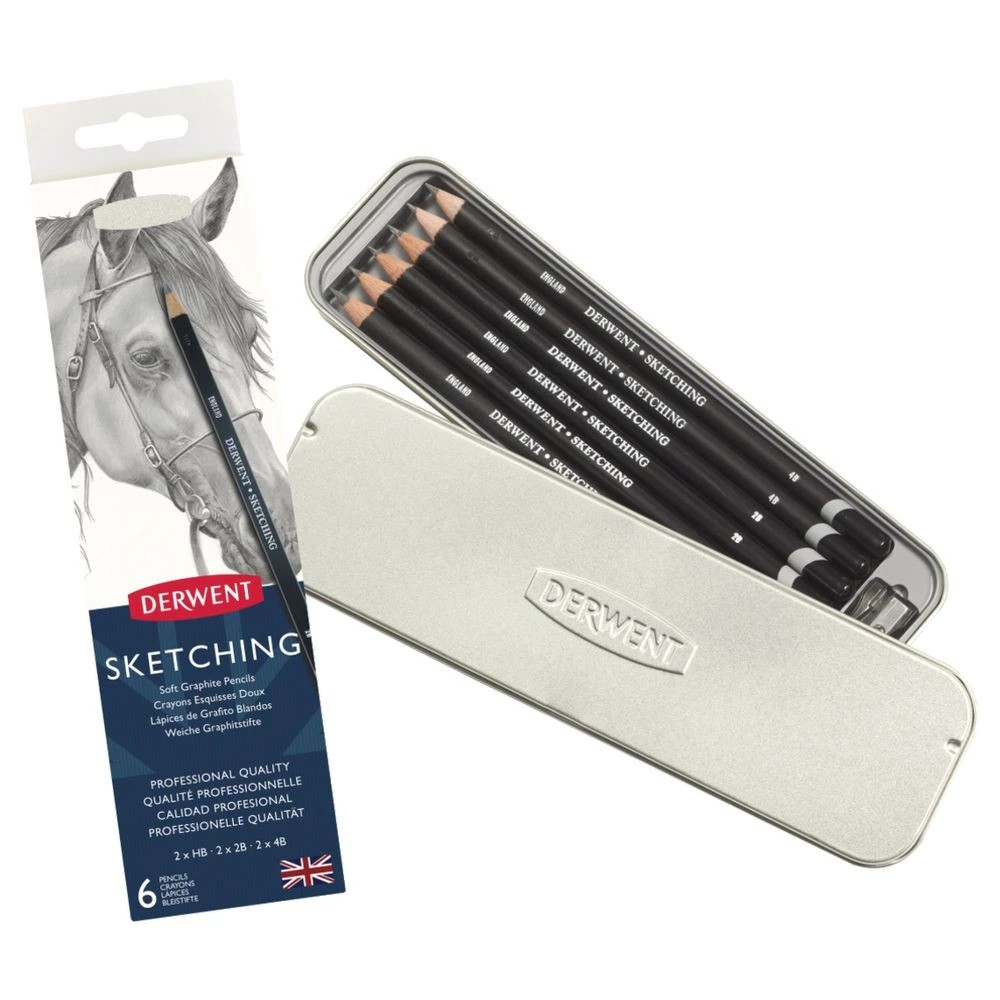 4 Derwent Sketching Tin 6 Pack, 4 of 4