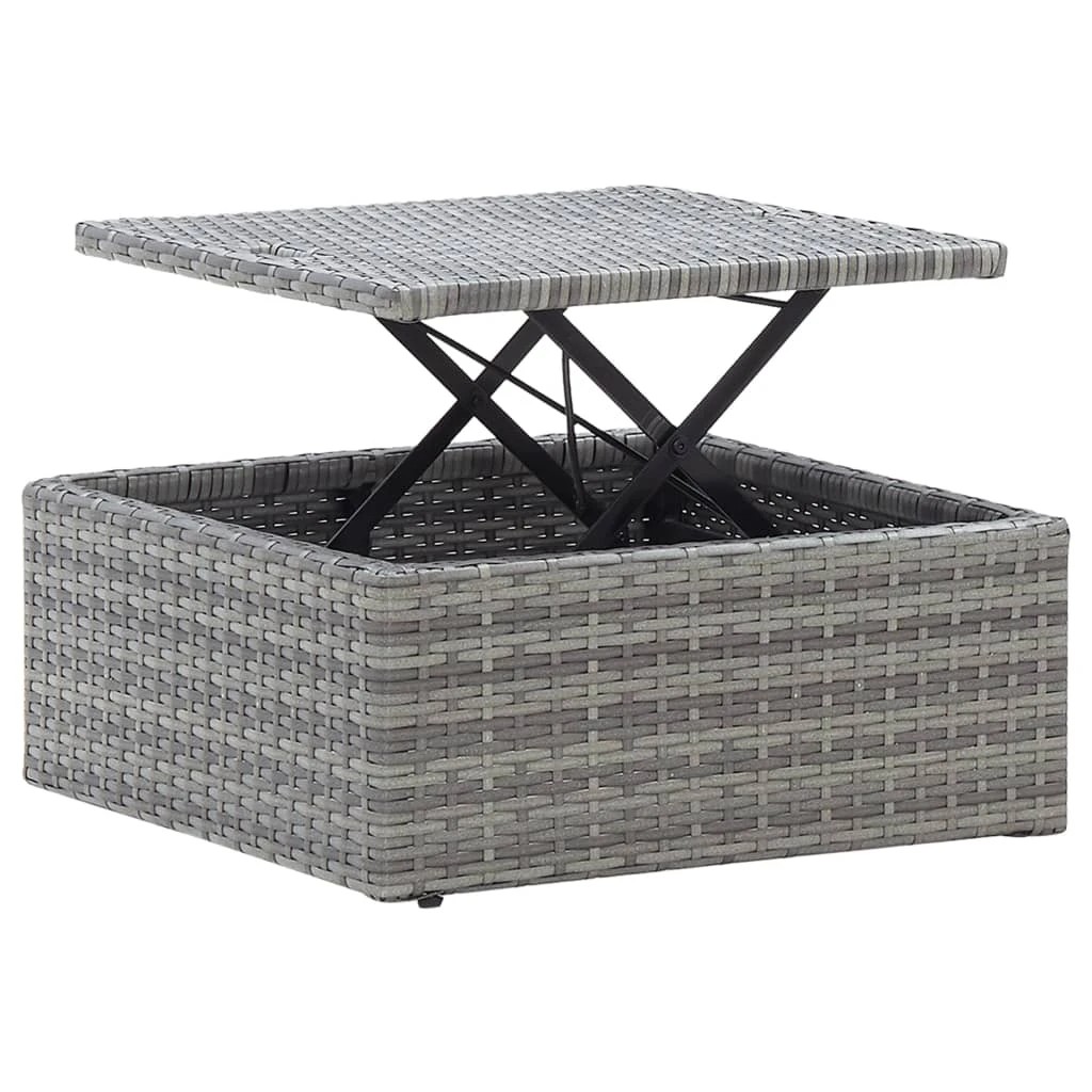 8 vidaXL Garden Lounge Bed With Roof Mixed Poly Rattan - Grey, 8 of 8