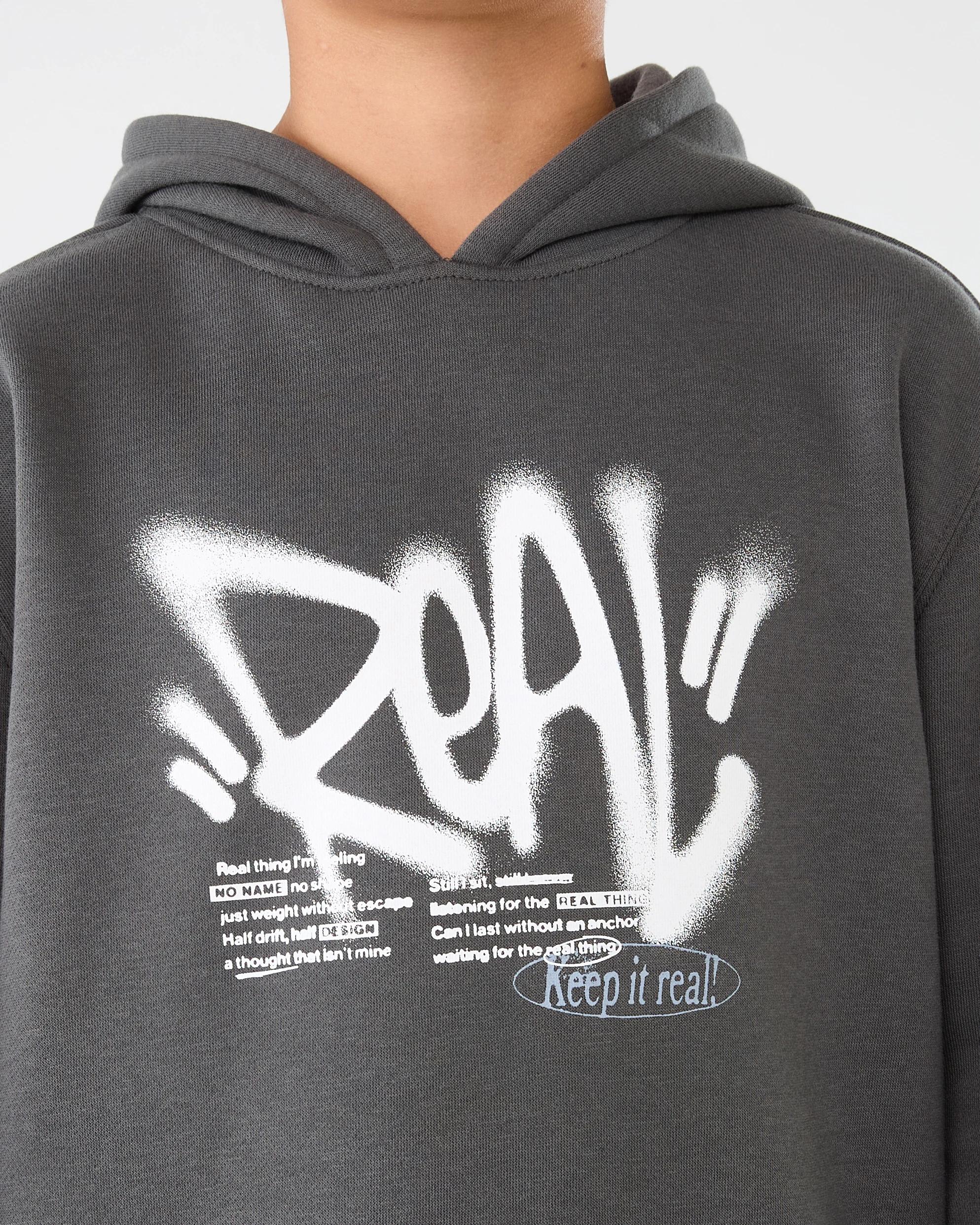 5 Print Hoodie Gry Slogan, 5 of 7