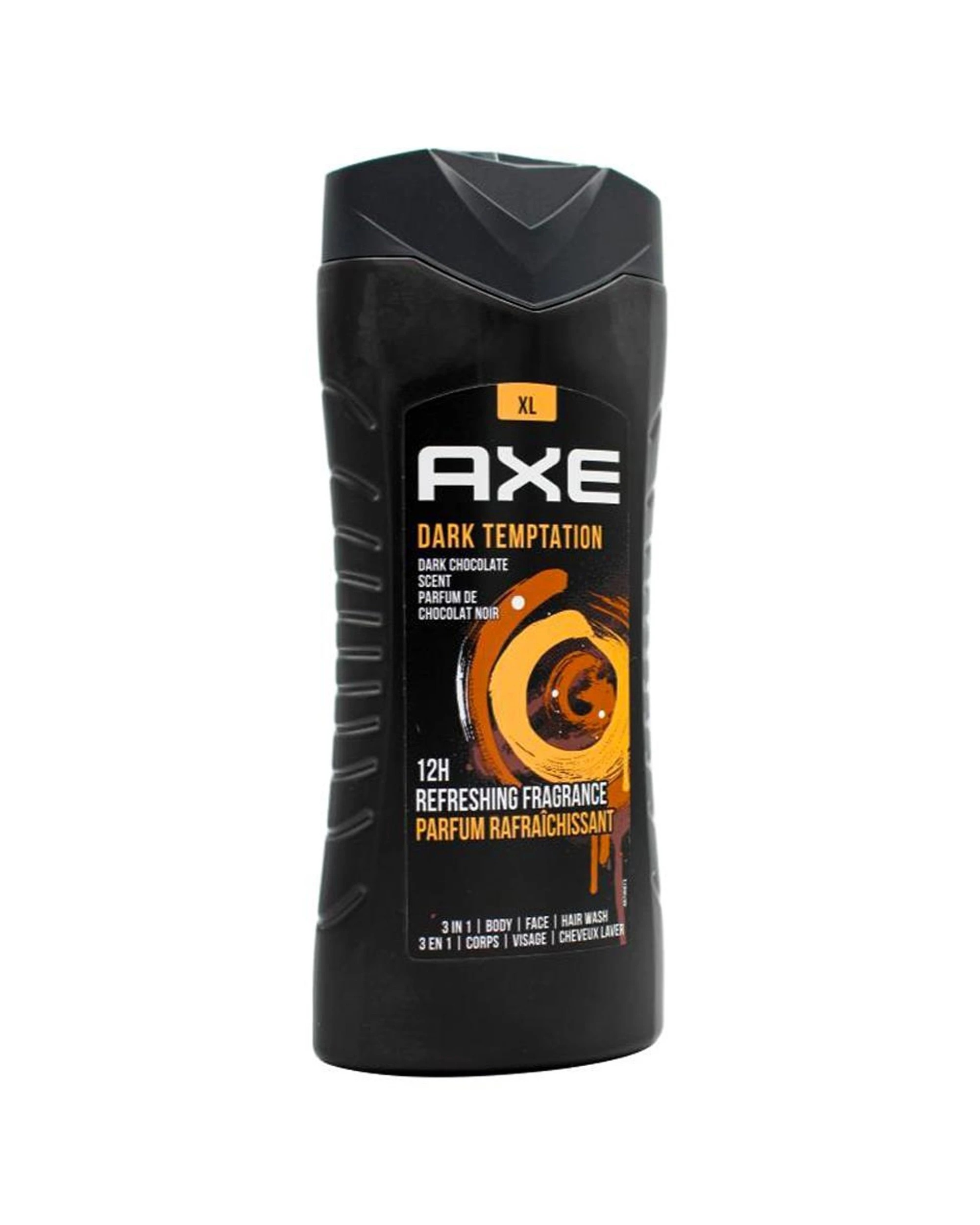 4 Axe Dark Temptation 6PK 3-in-1 Body Face Hair Wash 400ml Dark Chocolate Scent - Black, 4 of 4