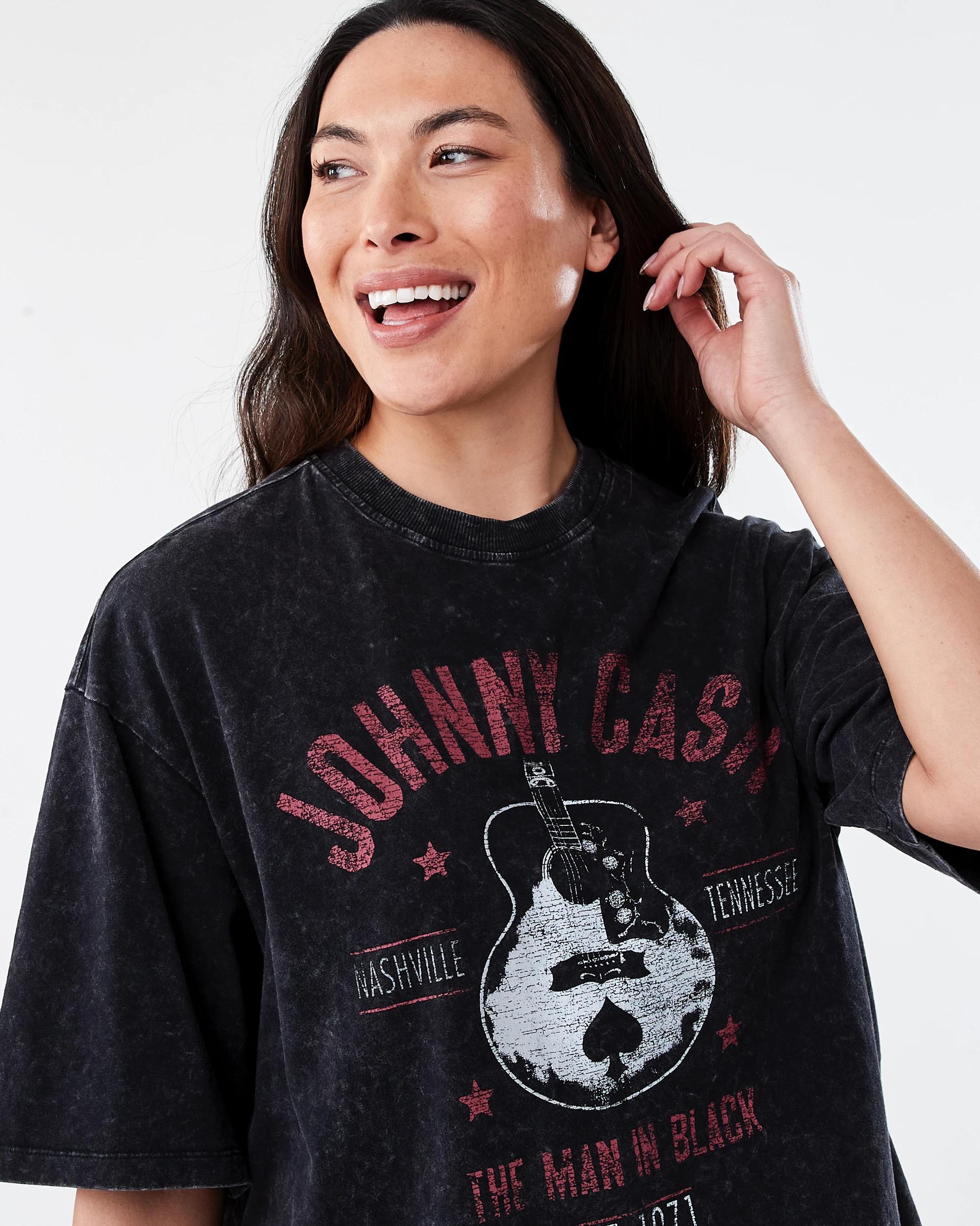 4 Short Sleeve Oversized Johnny Cash License T-shirt Johnnycash, 4 of 5