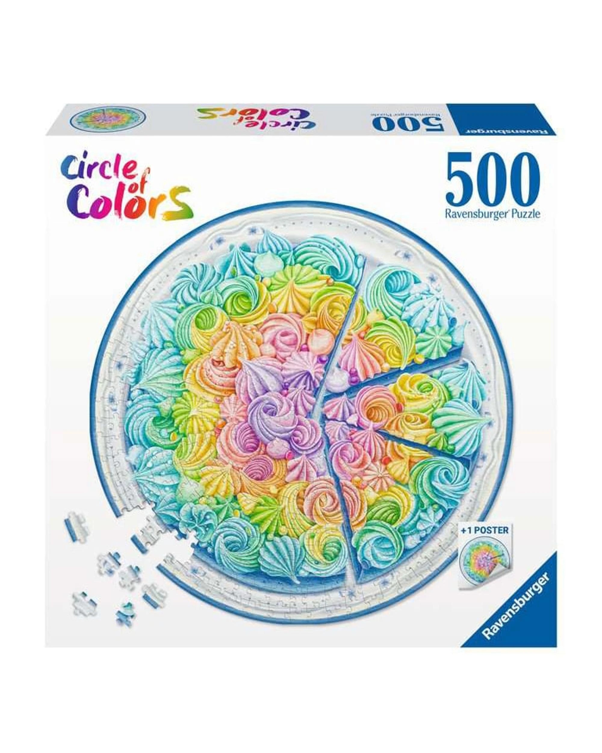 1 Ravensburger Circle of Colors Rainbow Cake 500 Piece Jigsaw Puzzle, 1 of 1
