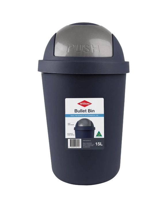 Willow Bullet Bin 15L Blue and Silver