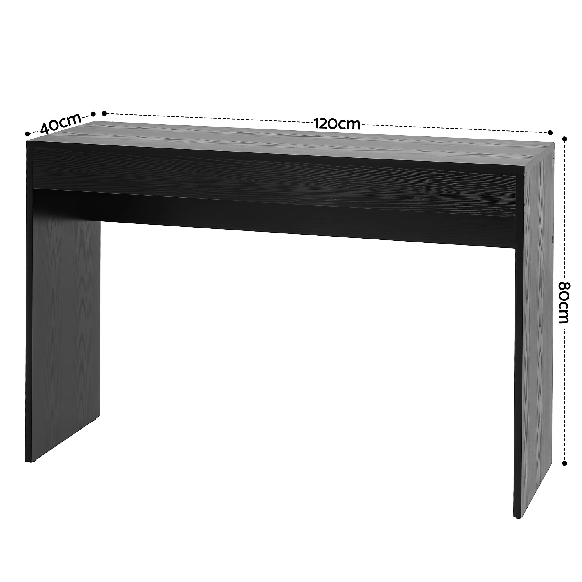 2 Artiss Console Table Hallway Sofa Entryway Entrance 120CM - Black, 2 of 3