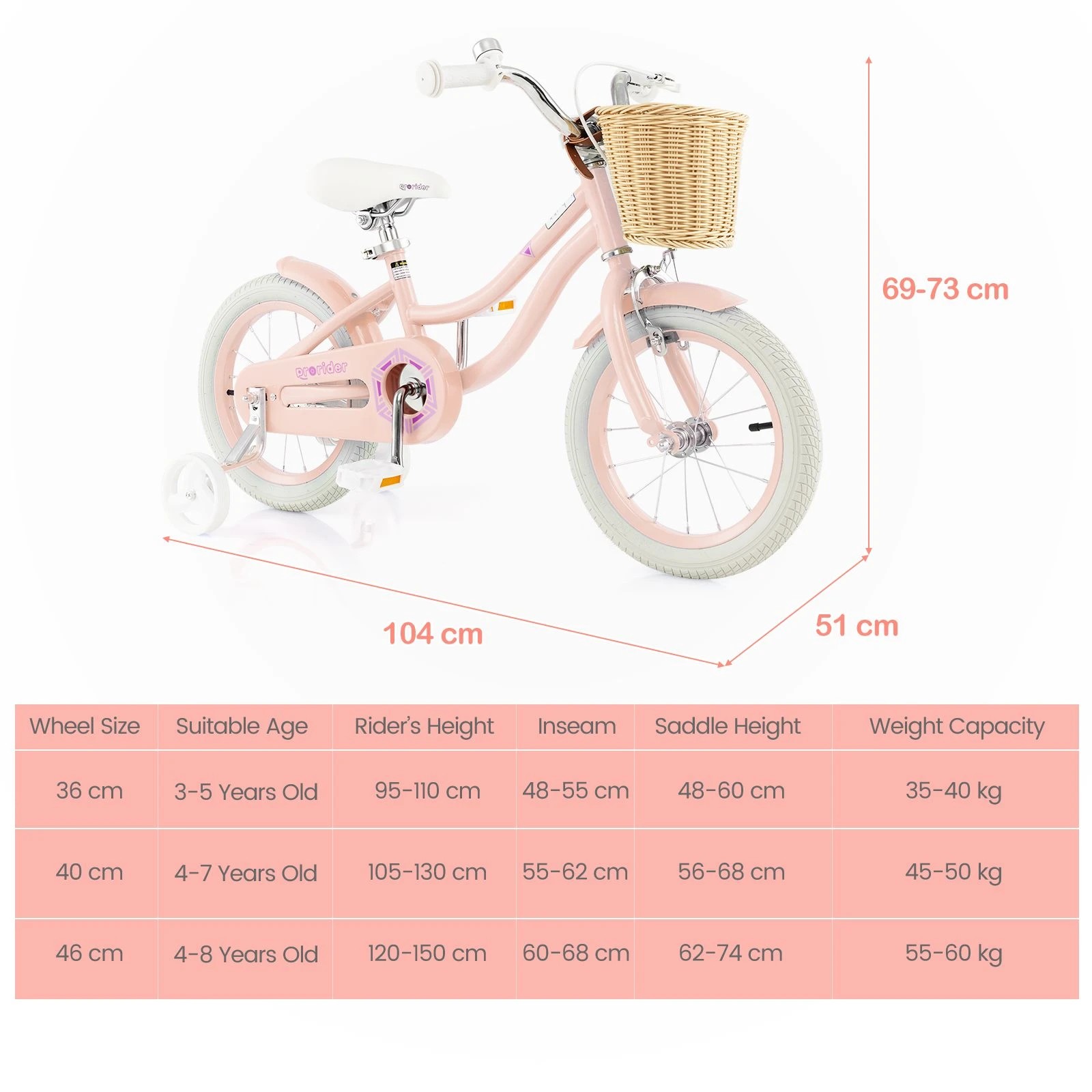 2 Costway 36cm Kids Bike w/Training Wheels Adjustable Children Bicycle, 2 of 2