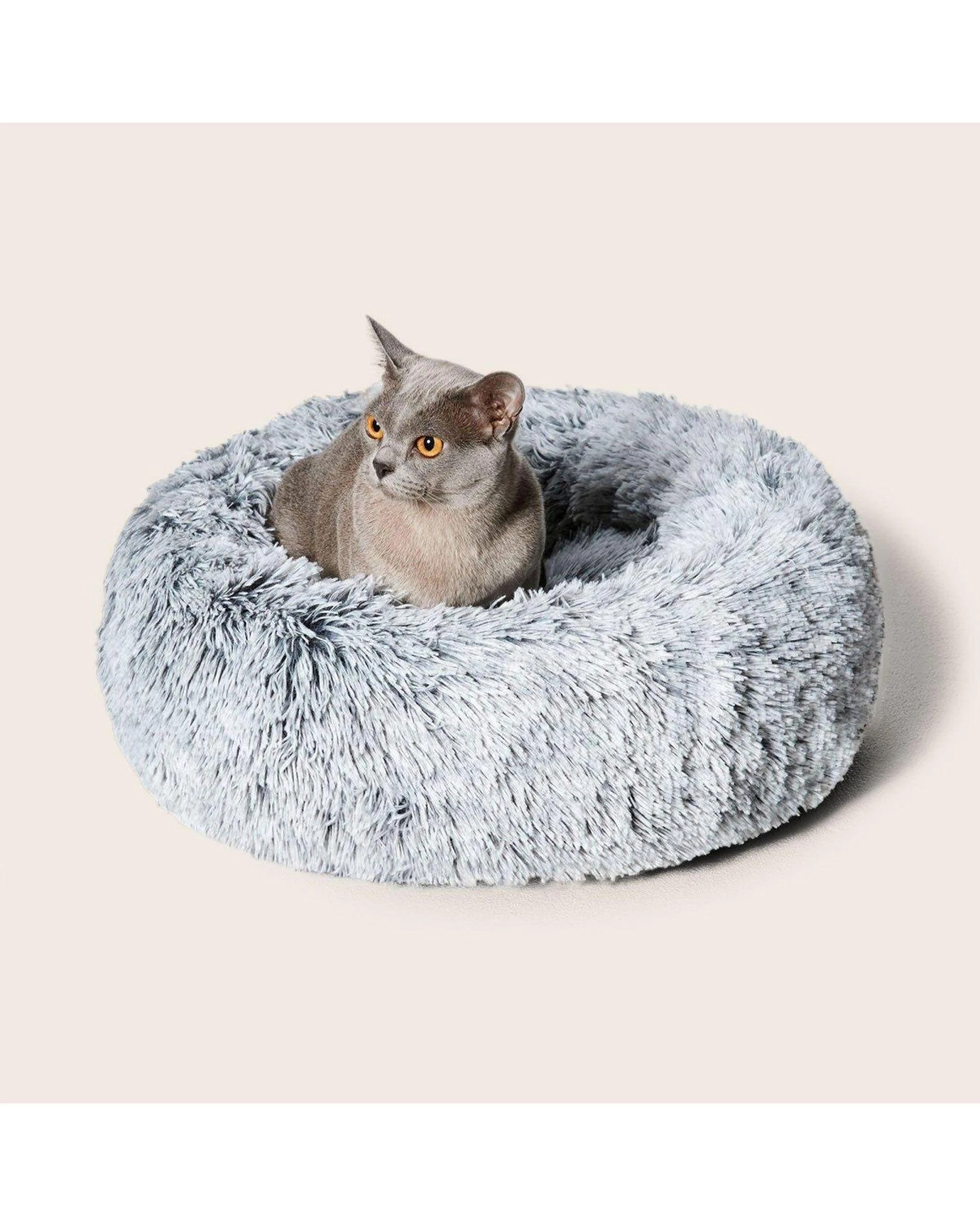 3 Snooza Calming Cuddler Soft Faux Fur Cosy Pet Cat Bed Silver Fox Small - Silver, 3 of 3