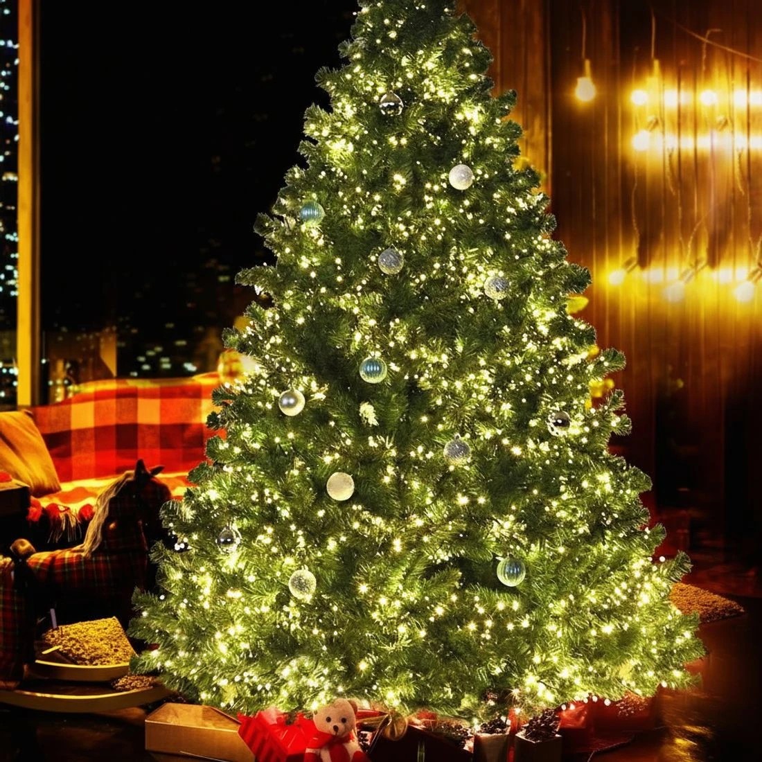8 Jingle Jollys Christmas Tree 2.1M Xmas Tree Decorations 3000 LEDs 8 - Green, 8 of 8