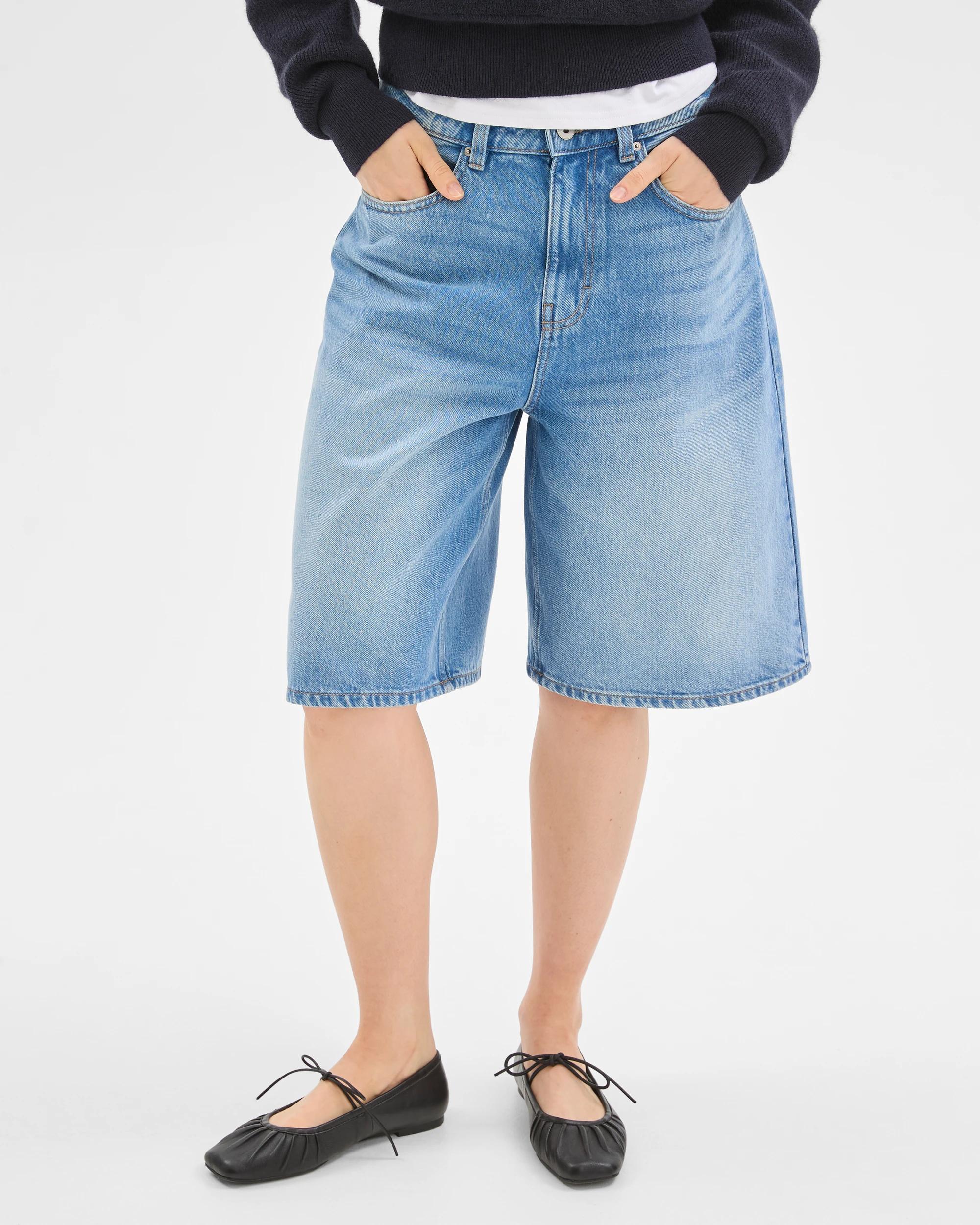 3 Lily Loves Australian Cotton Blend Denim Jorts PORTOFINO BLUE, 3 of 6