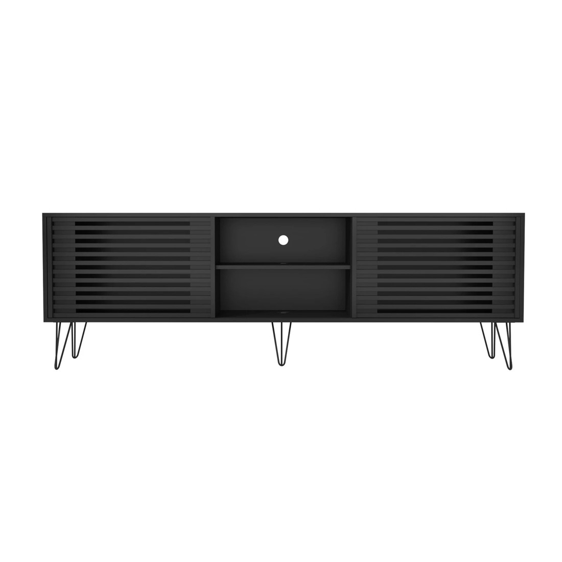 7 Oikiture Entertainment Unit Tv Cabinet 180cm
 - Black, 7 of 10