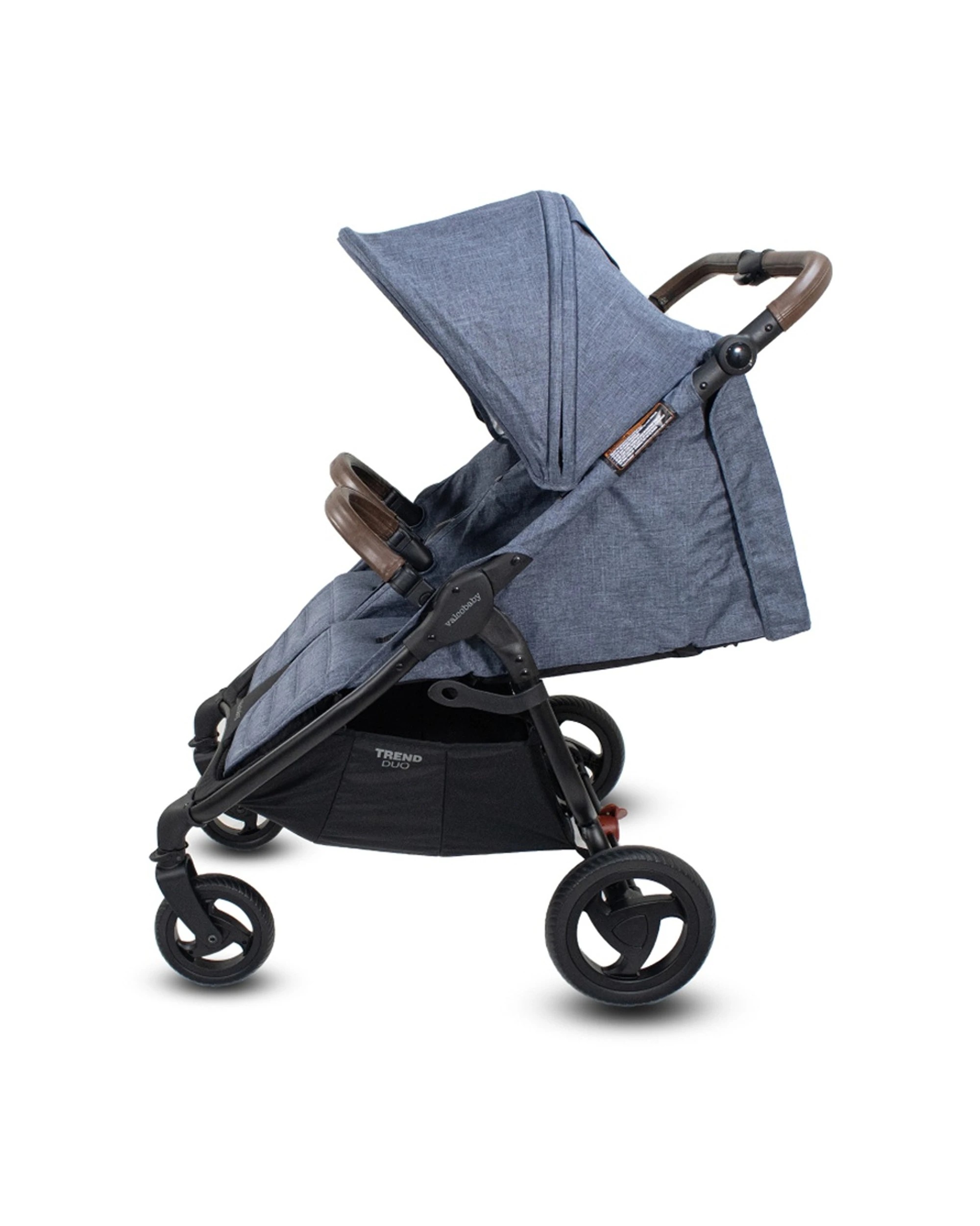 2 ValcoBaby Trend Duo Double Pram Lightweight One-Hand Fold Stroller Recline - Blue, 2 of 5