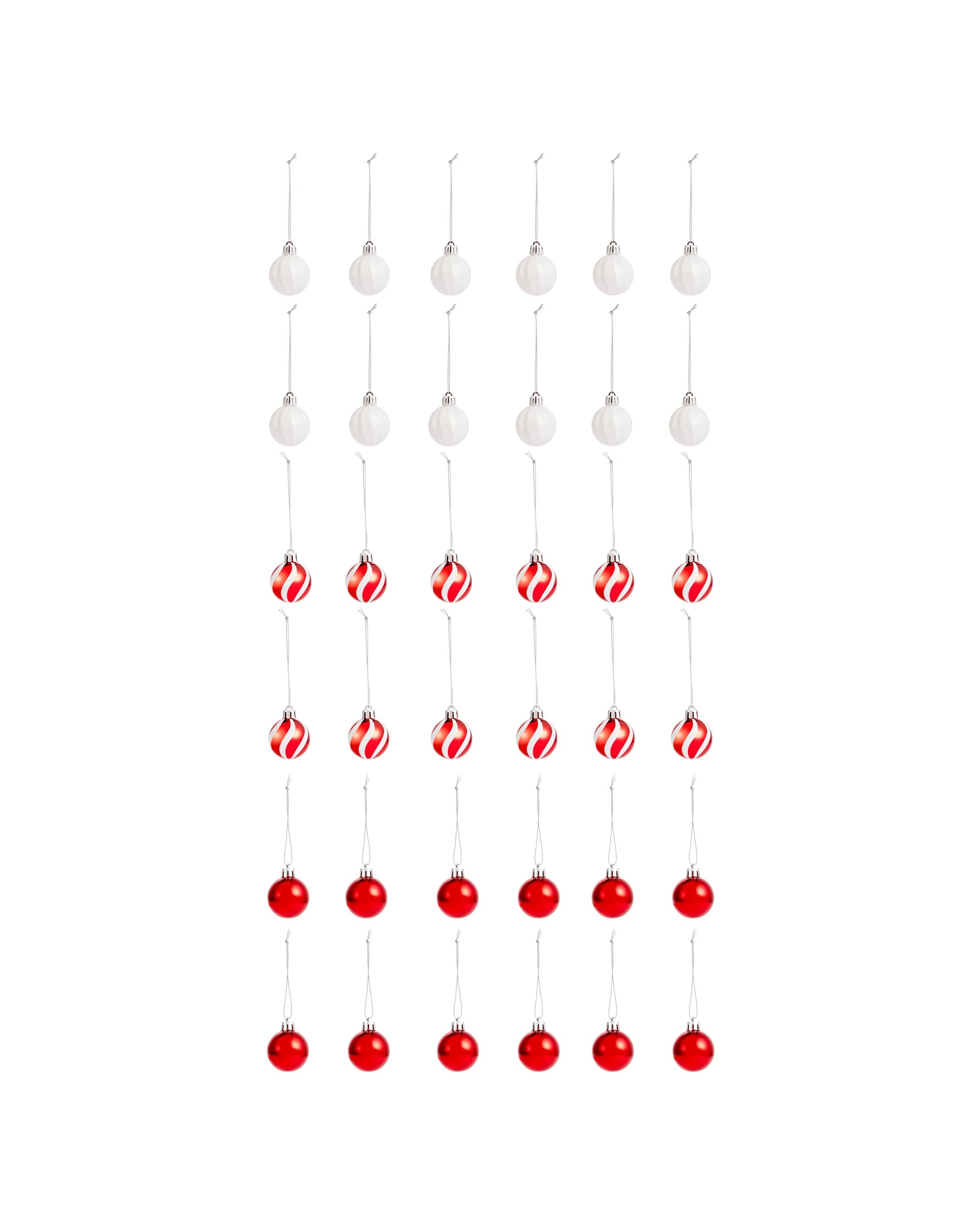 2 36 Pack 4cm Candy Cane Baubles, 2 of 7