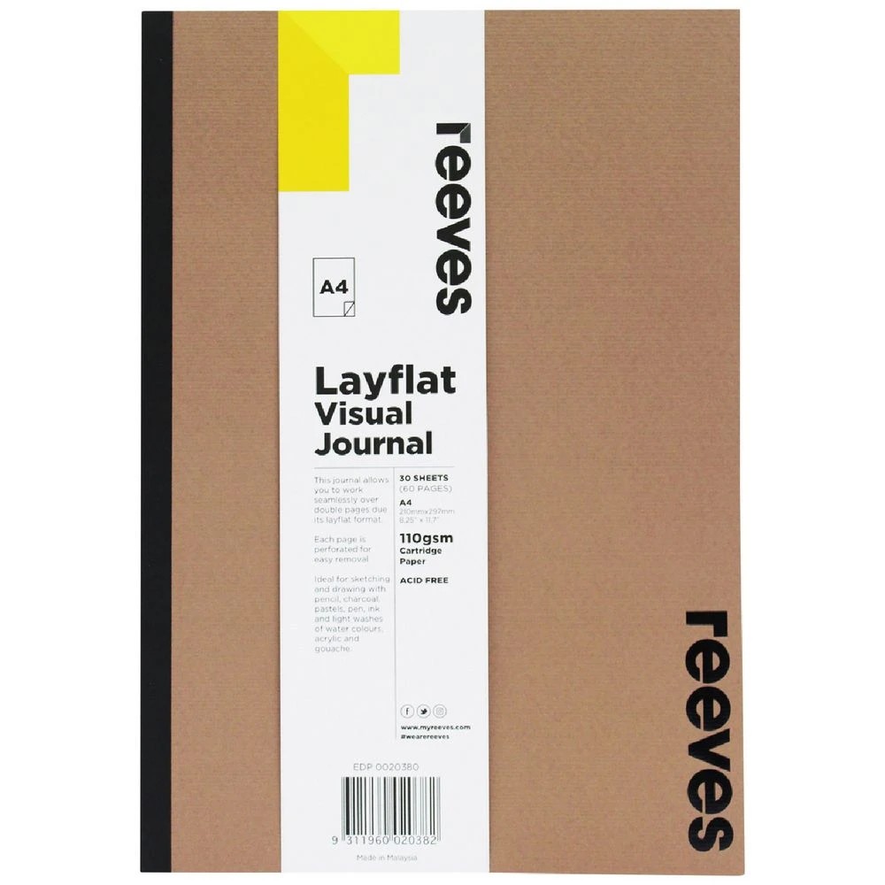 1 Reeves Flat Journal 100gsm 30 Sheets Kraft A4, 1 of 1