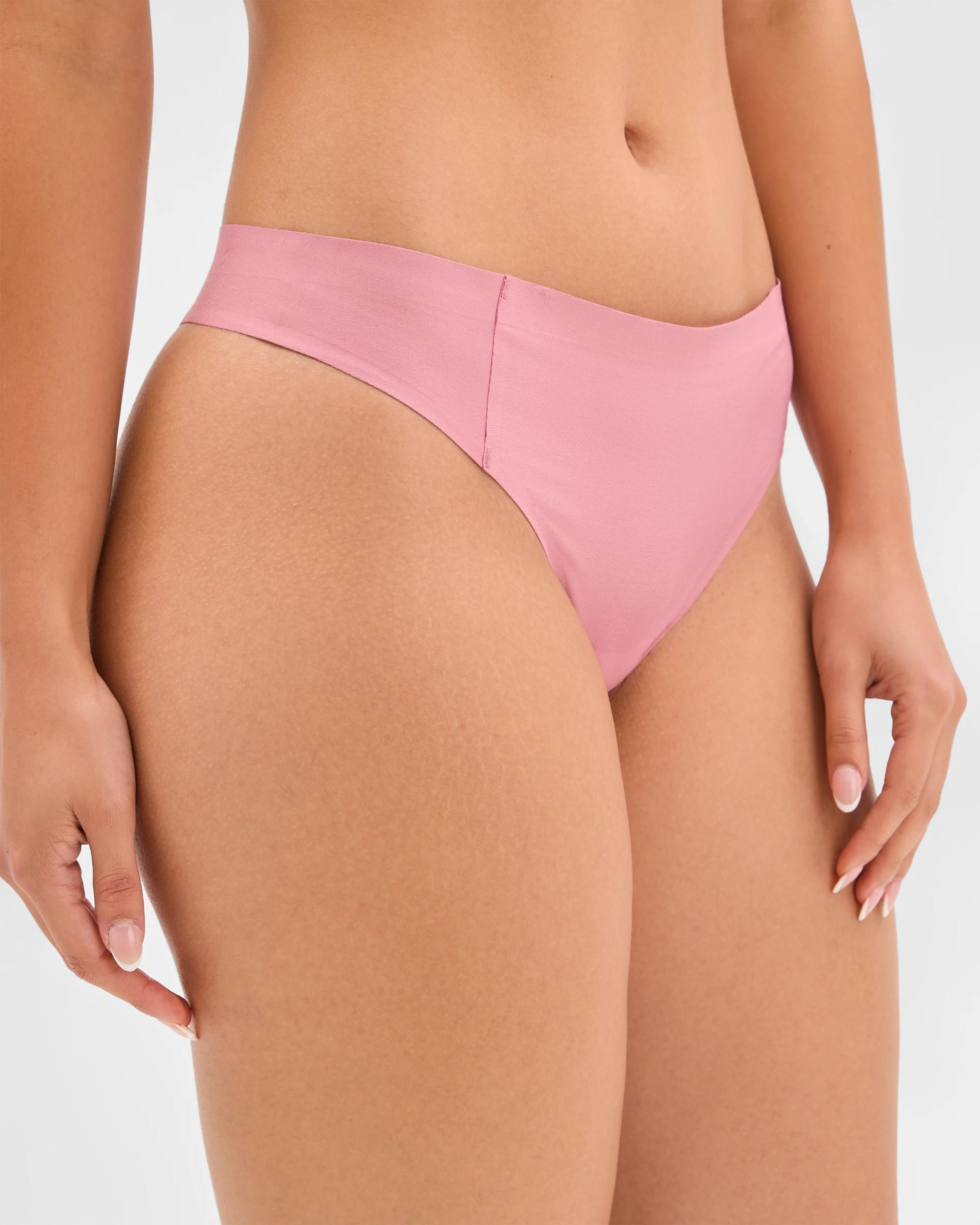 3 Target 2 Pack Bonded No Show G-String Briefs FOX GLOVE/DAWN PINK, 3 of 3