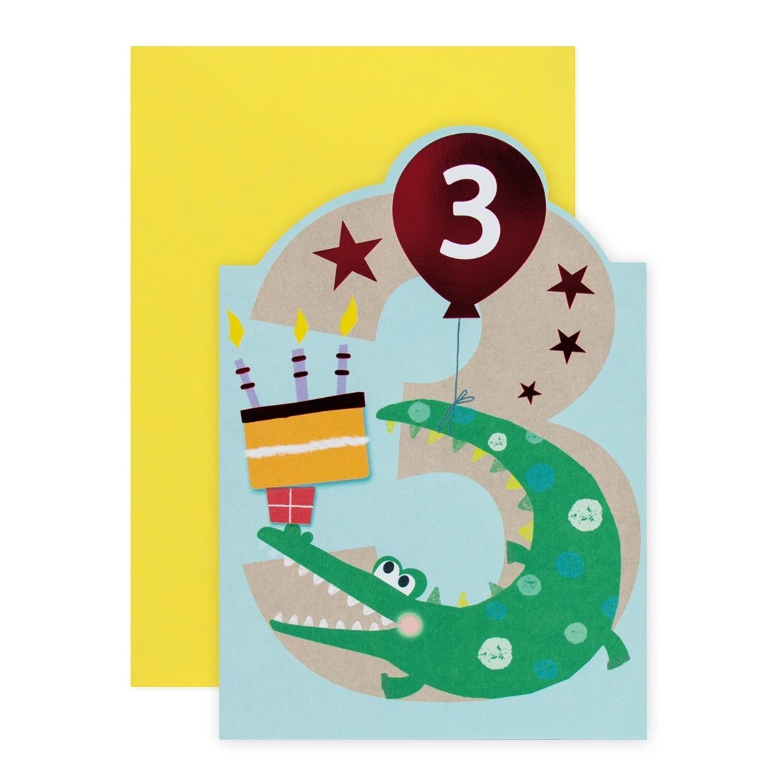 1 Connections from Hallmark 3rd Birthday Card - Smile, Crocodile, 1 of 3