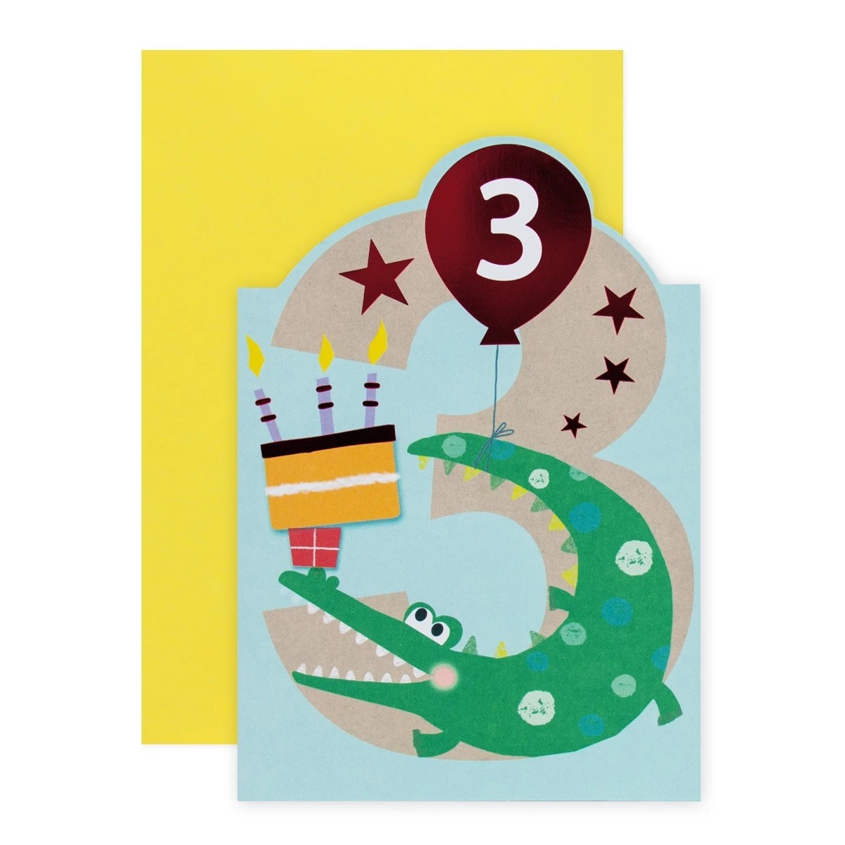 1 Connections from Hallmark 3rd Birthday Card - Smile, Crocodile, 1 of 3