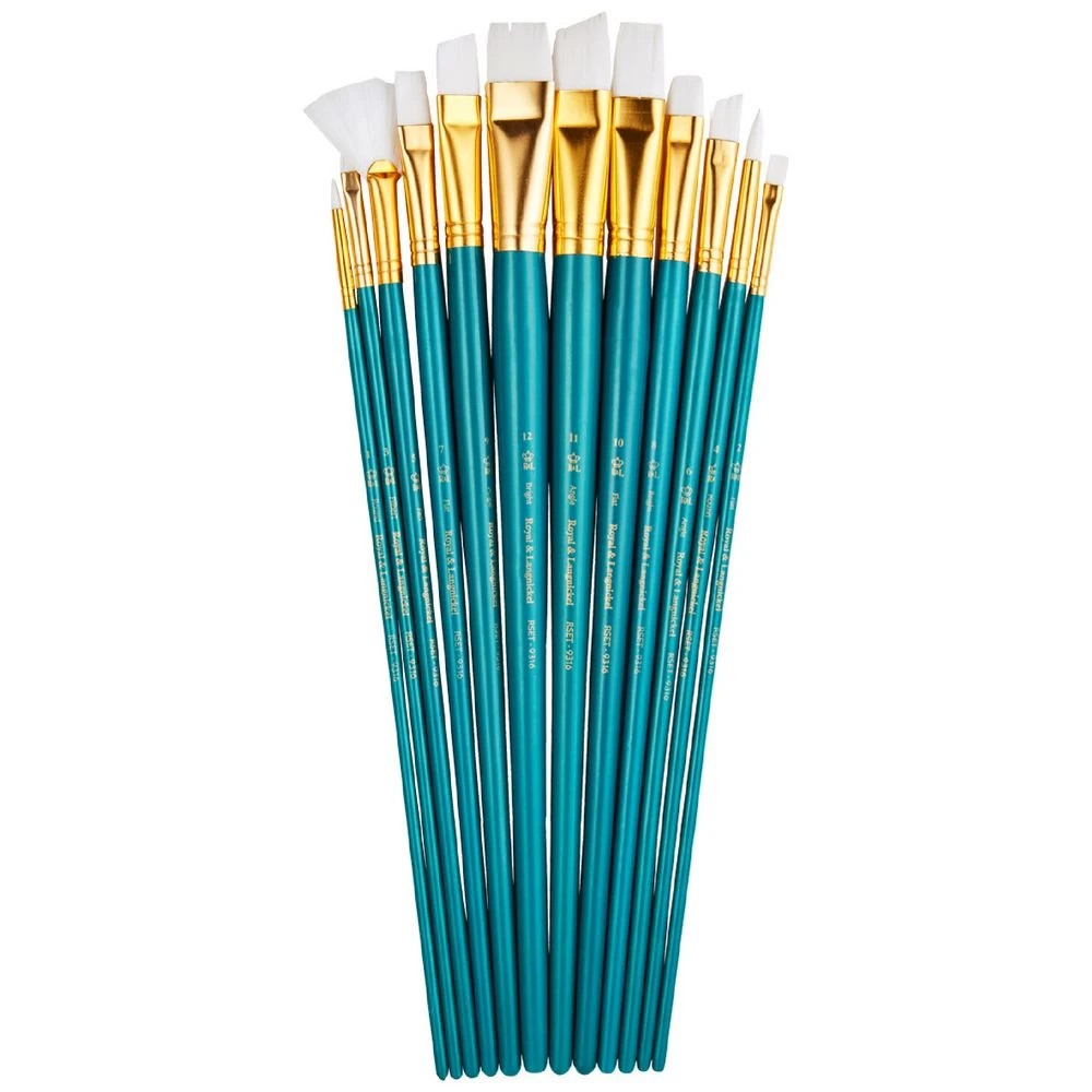 1 Royal & Langnickel Medium White Paintbrush Set 12 Piece, 1 of 3