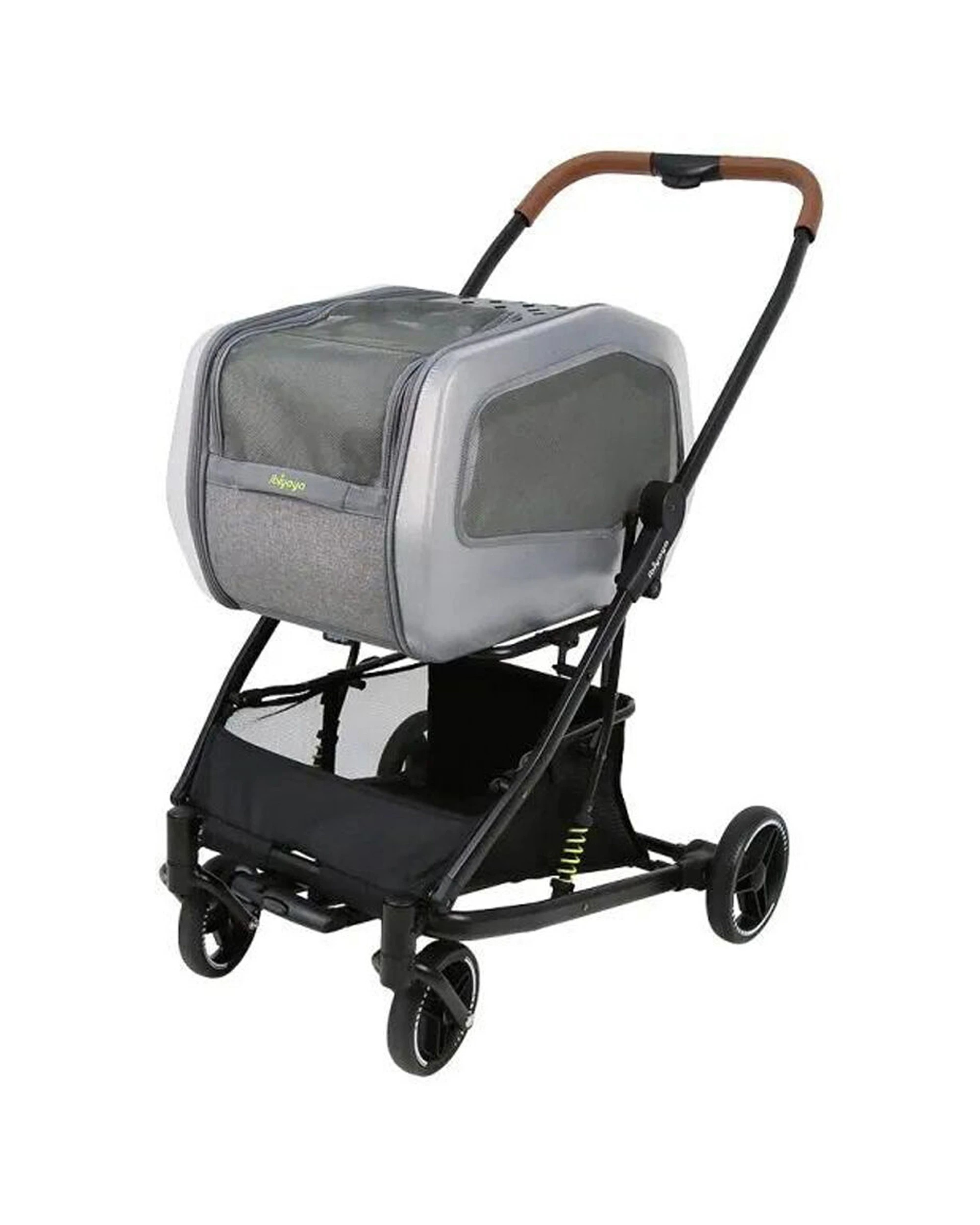 1 Ibiyaya NeoRider Multi-Purpose Detachable Pet Stroller Foldable Carrier - Silver, 1 of 5