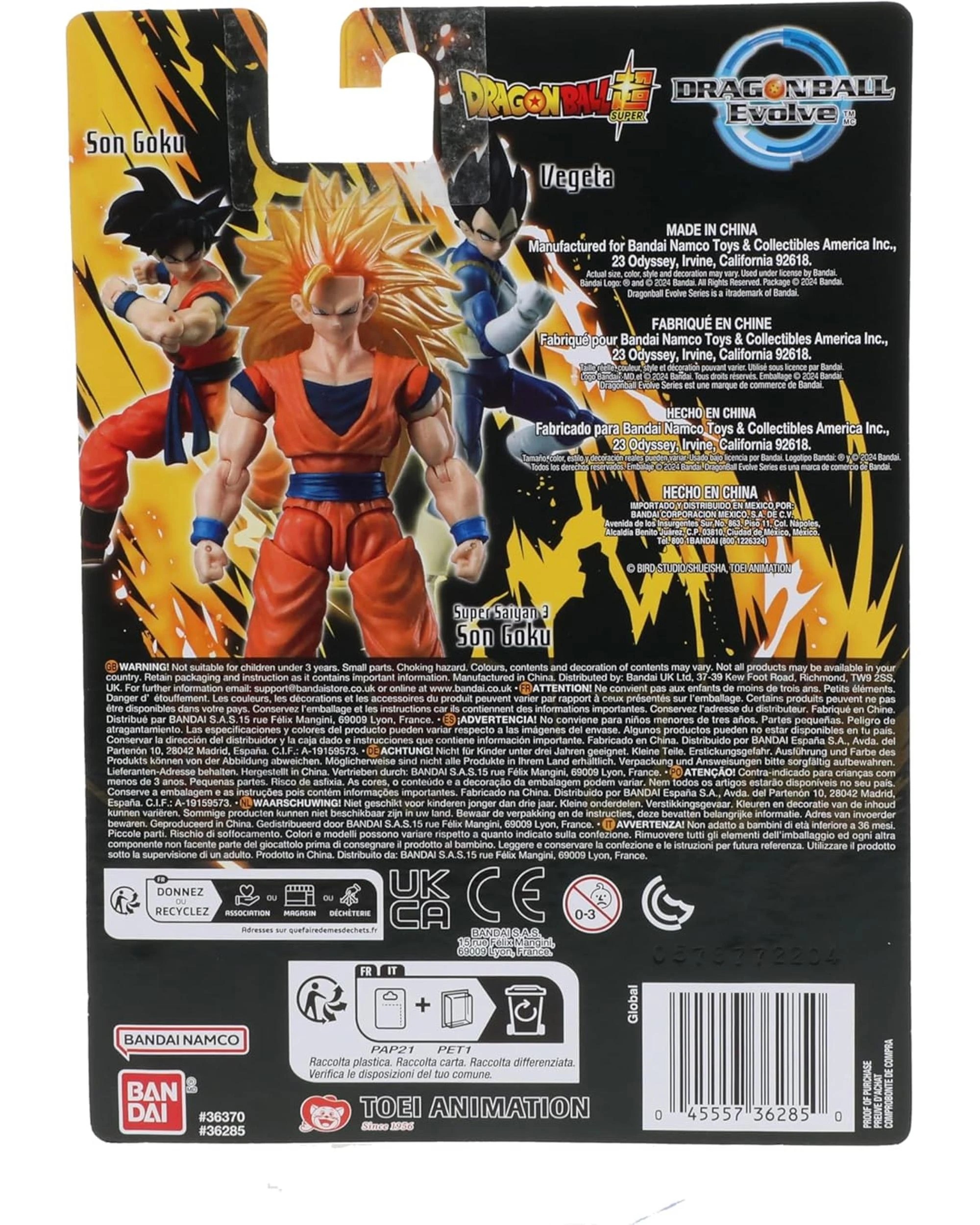 3 Bandai Dragon Ball Evolve Super Saiyan 3 Son Goku 5 inch Figure, 3 of 4