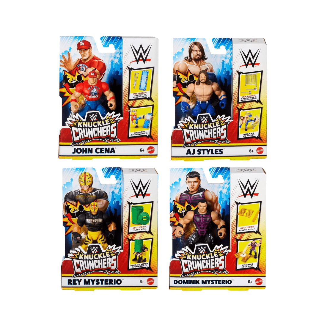 1 WWE Knuckle Crunchers Action Figures & Accessories – Assorted* - Multi, 1 of 6