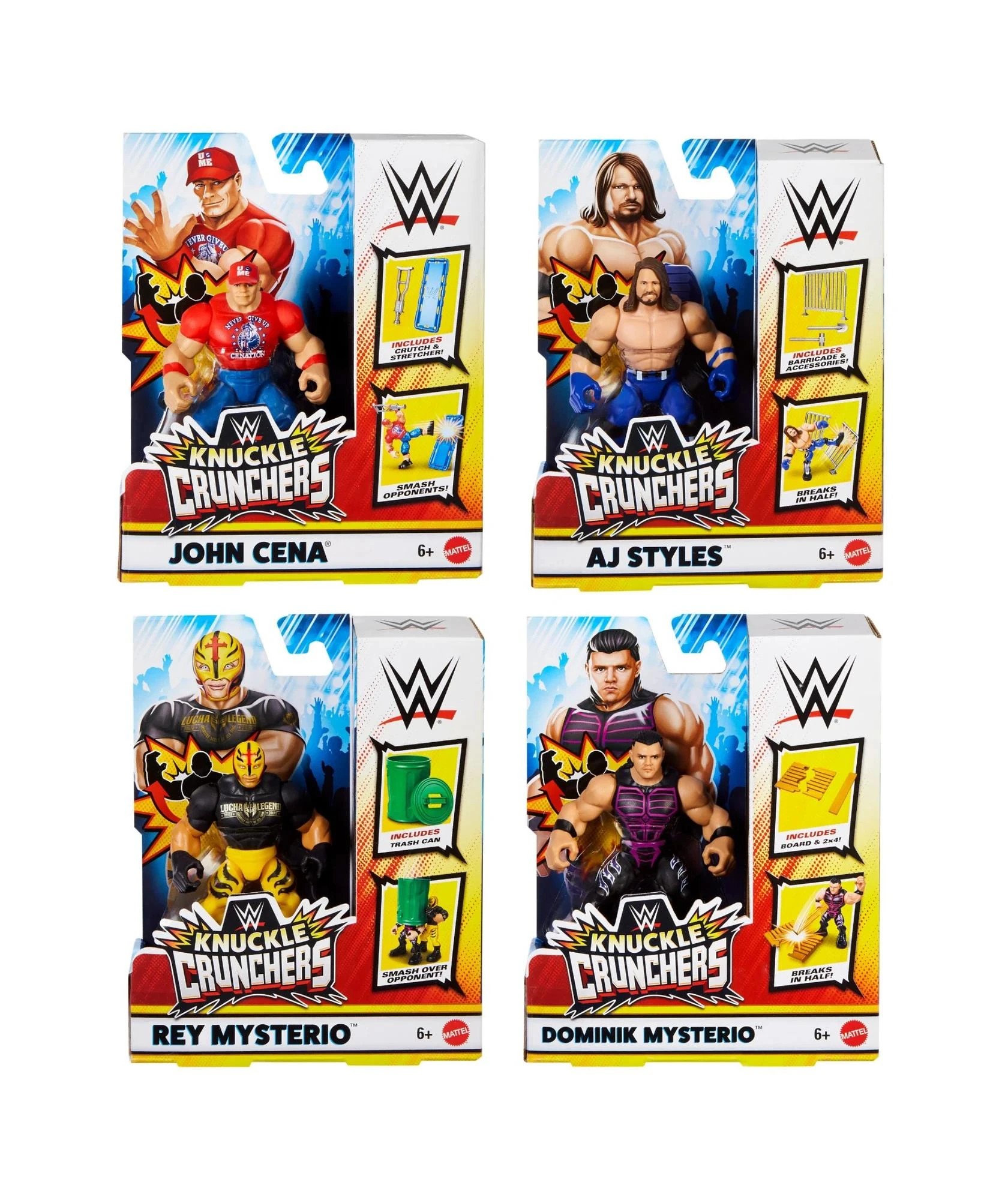 1 WWE Knuckle Crunchers Action Figures & Accessories – Assorted* - Multi, 1 of 6