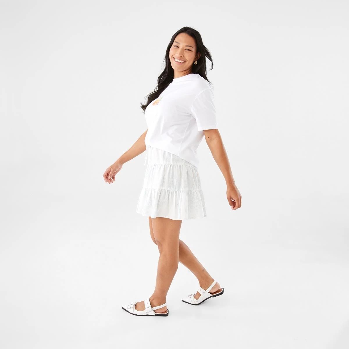 4 Tiered Mini Skirt Grn Paisly, 4 of 7