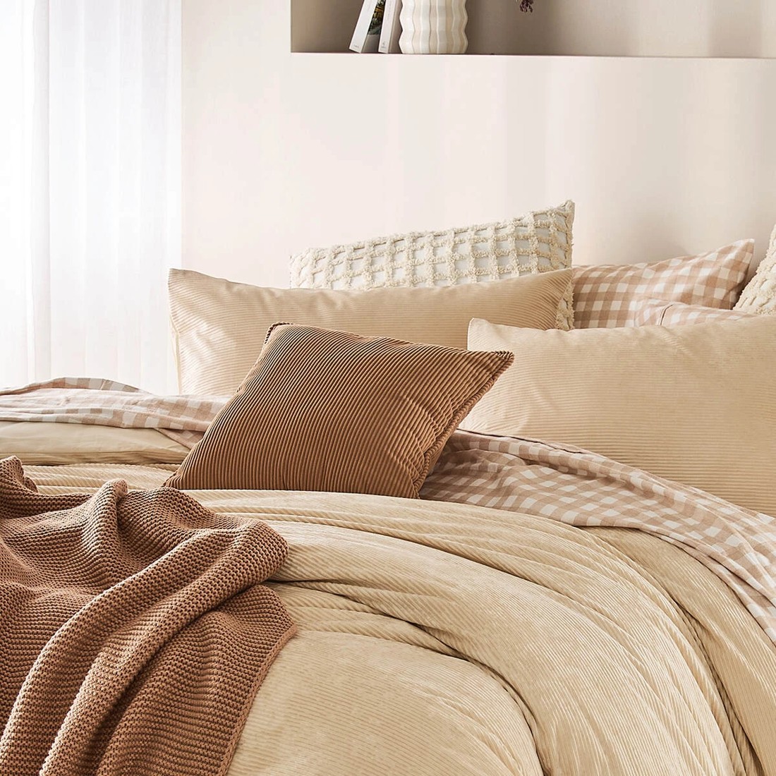 8 43cm Corduroy Cushion - Praline, 8 of 8