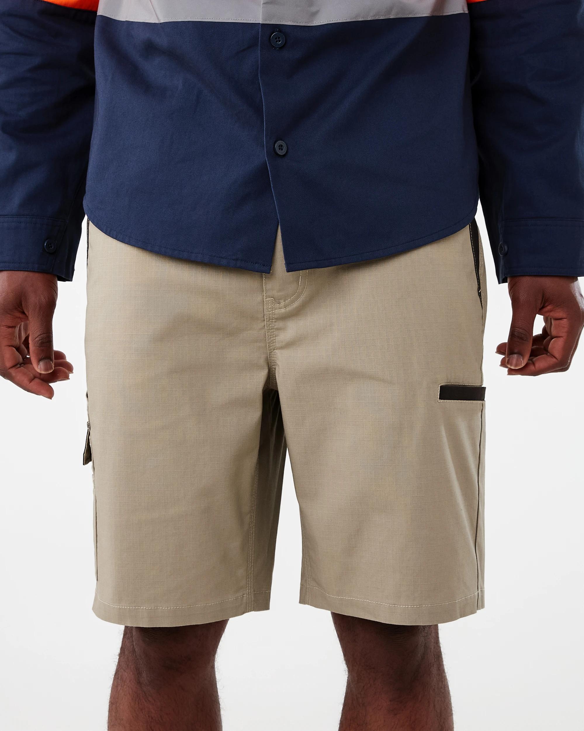 1 Workwear Ripstop Stretch Shorts Bge Mshrm, 1 of 9