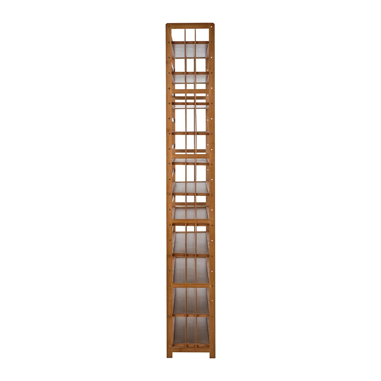 7 Oikiture Shoe Rack Storage Organizer Bamboo Stand 11 Shelves
 - Brown, 7 of 9