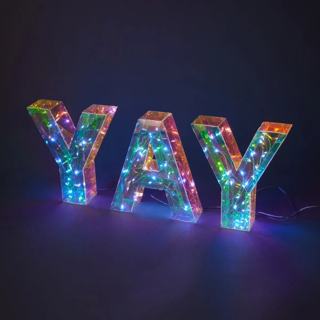 1 Iridescent YAY Lights, 1 of 6