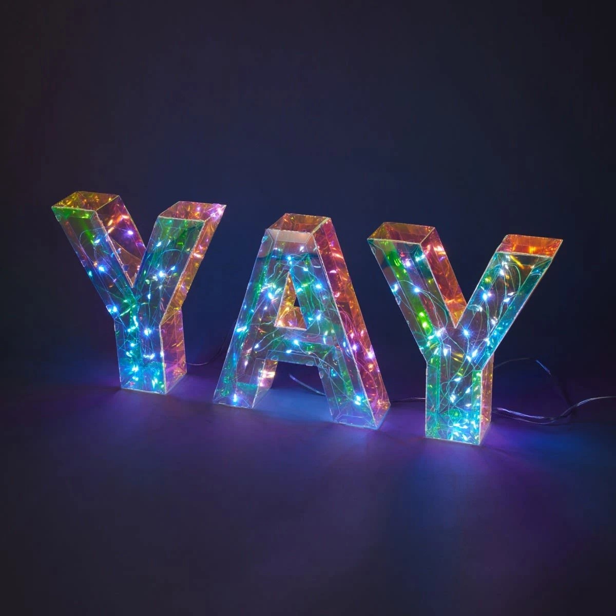 1 Iridescent YAY Lights, 1 of 6