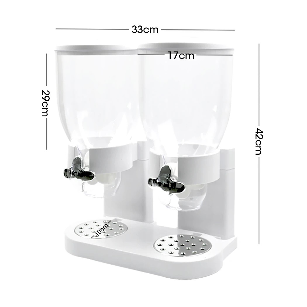 3 Toque Double Cereal Dispenser - White, 3 of 8