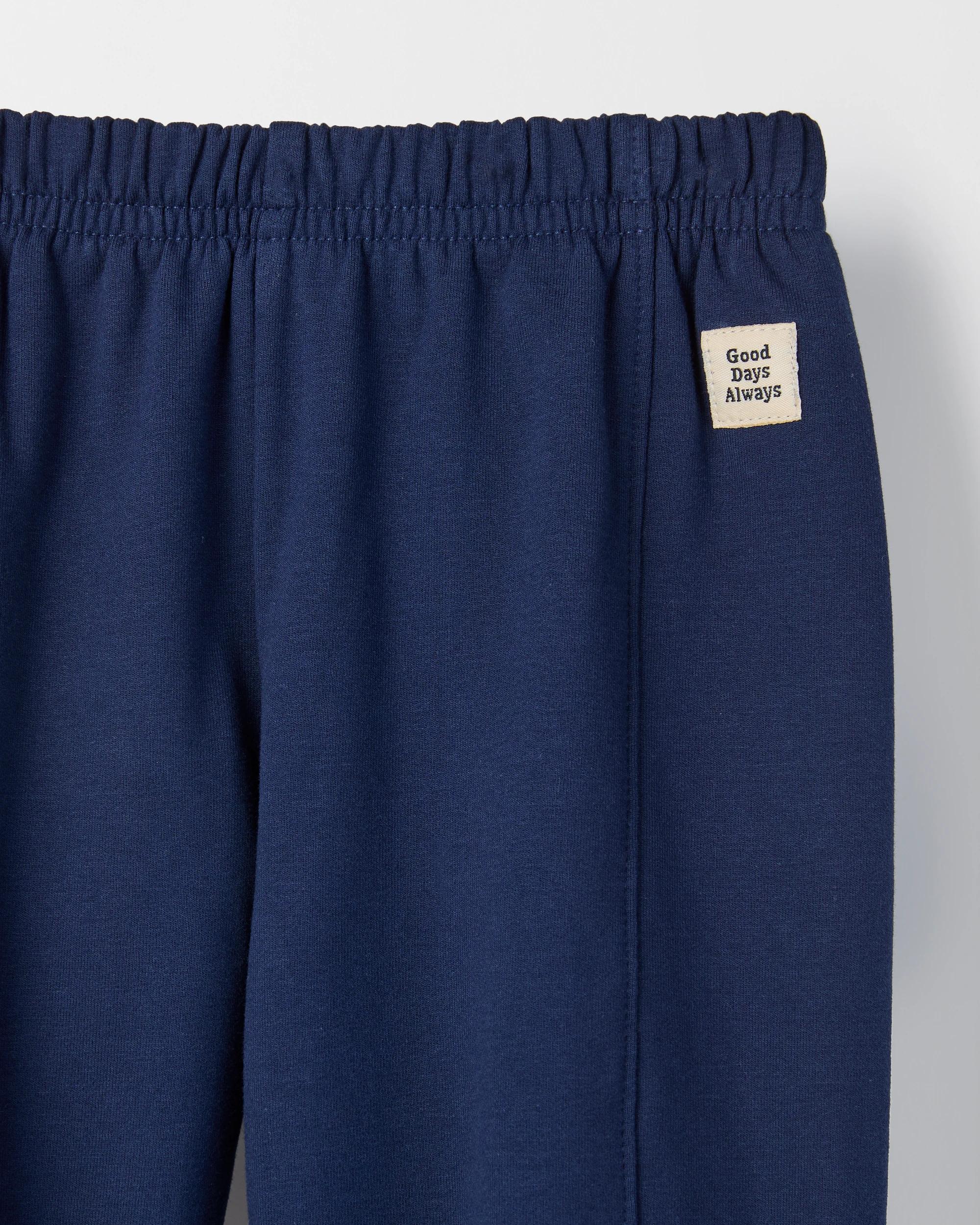 2 Target Baby Baby Organic Cotton Seamed Front Trackpants BLACK IRIS, 2 of 2