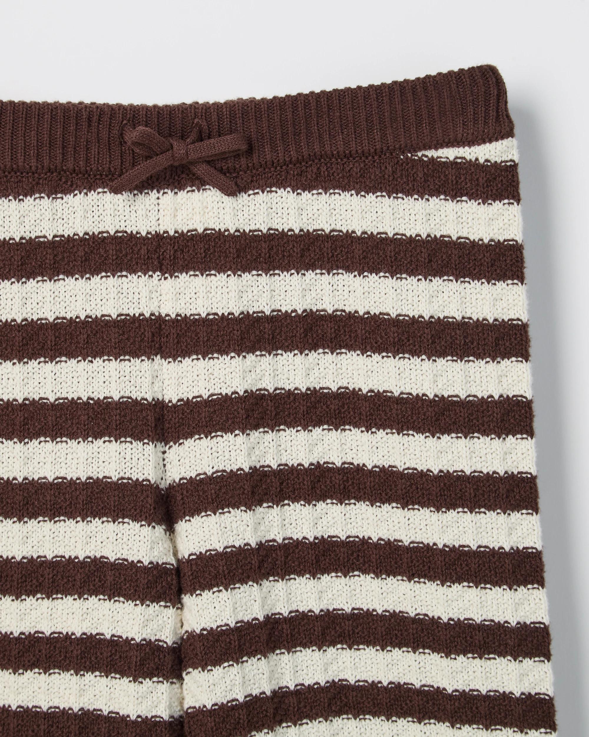 6 Target Kids Australian Cotton Crochet Wide Leg Pants STRIPE CHOCOLATE, 6 of 6