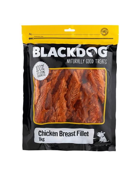 Blackdog 1kg Chicken Breast Fillets Healthy Low Fat Dog Treats Pet Food. - Brown