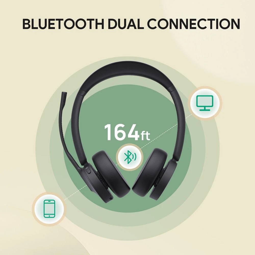 3 Yealink BH70 Bluetooth On-Ear NC Wireless 3-mic Headset Black, 3 of 7