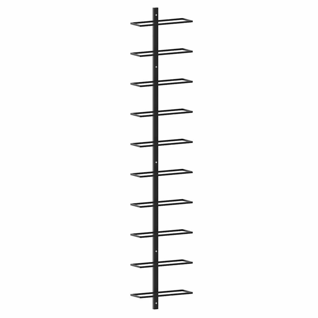 5 Vidaxl Wall-mounted Wine Racks For 20 Bottles 2 Pcs Metal - Black, 5 of 10