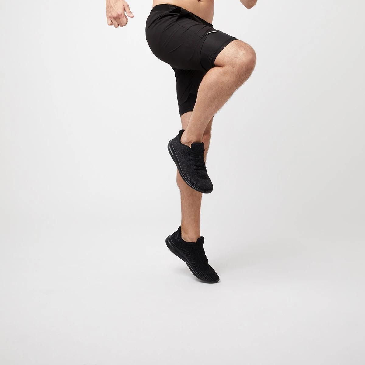 8 Active Mens Dual Layer Shorts Black, 8 of 8