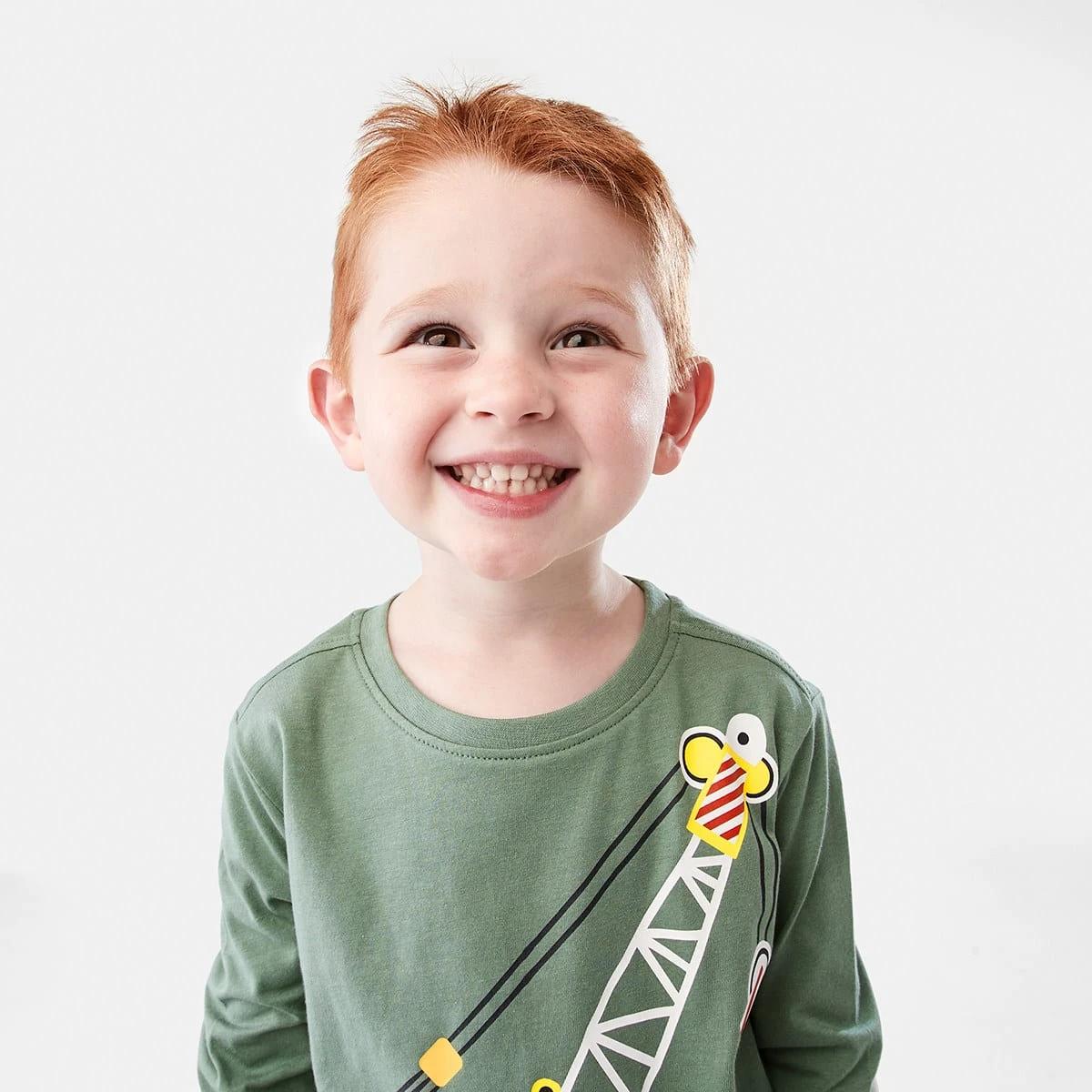 3 Long Sleeve Print T-shirt Grn Digger, 3 of 8
