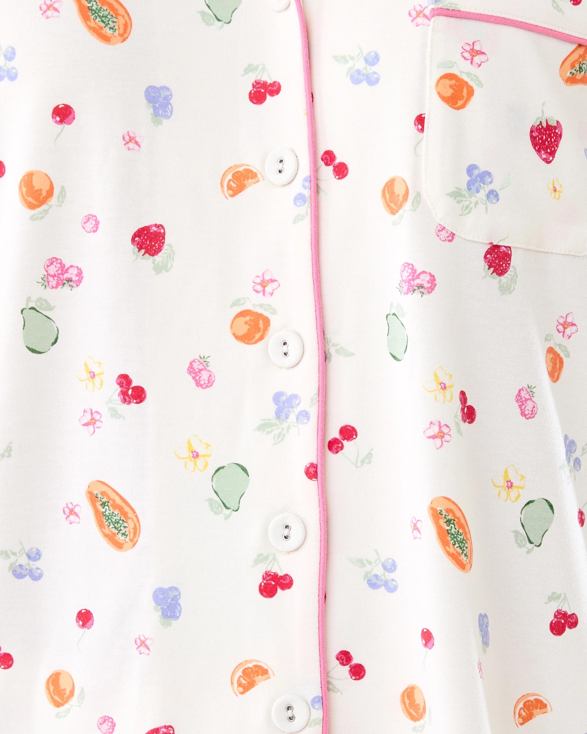 7 Short Sleeve Top and Shorts Comfort Pyjama Set Fruitsalad, 7 of 10