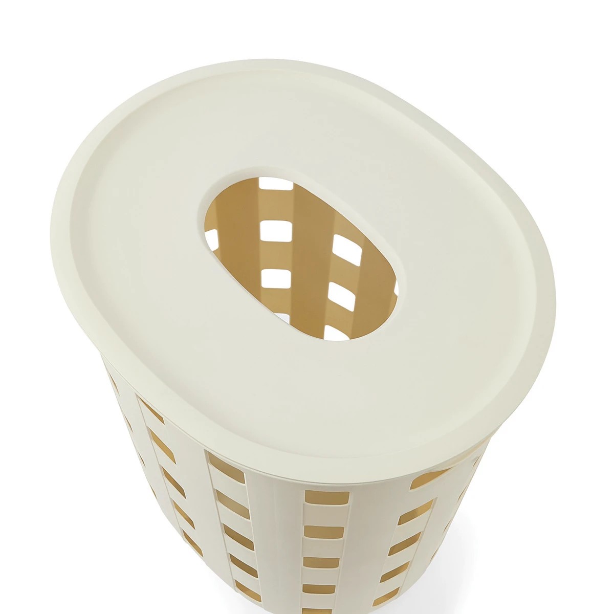 7 80L Trellis Laundry Hamper - Beige, 7 of 8