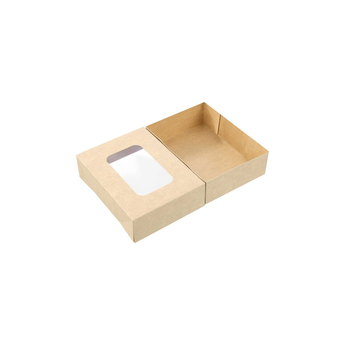 5 5pc Lemon And Lime 21.5cm Eco Kraft Disposable Catering 2l Lidded Grazing Box
 - Brown, 5 of 6