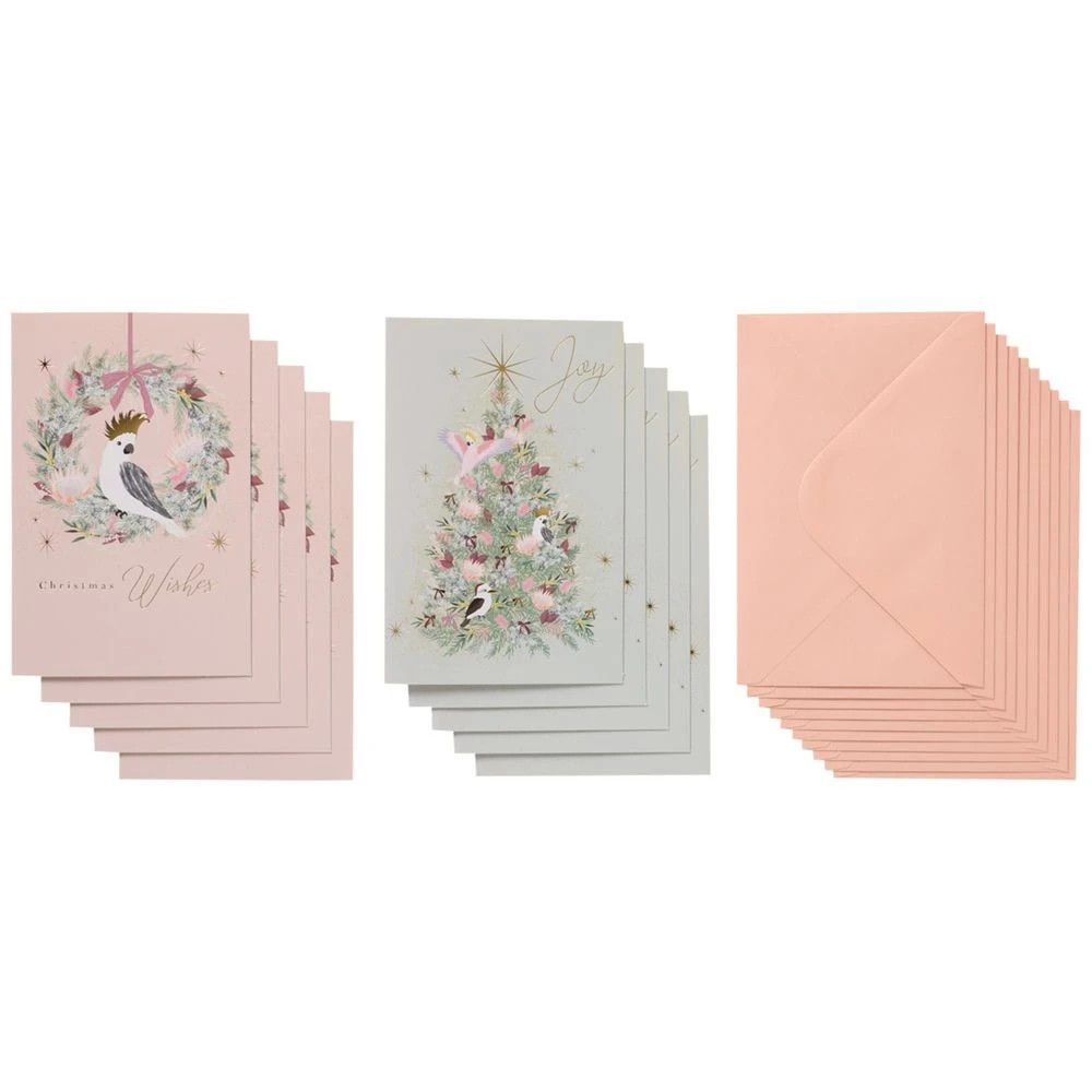 2 Officeworks Christmas Cards 10 Pack Australiana 2, 2 of 2