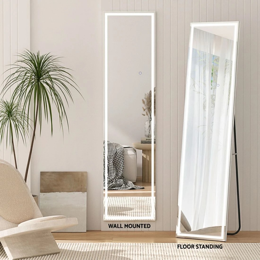 5 Embellir Full-Length Floor Wall Mirrors LED Light - Clear, 5 of 5