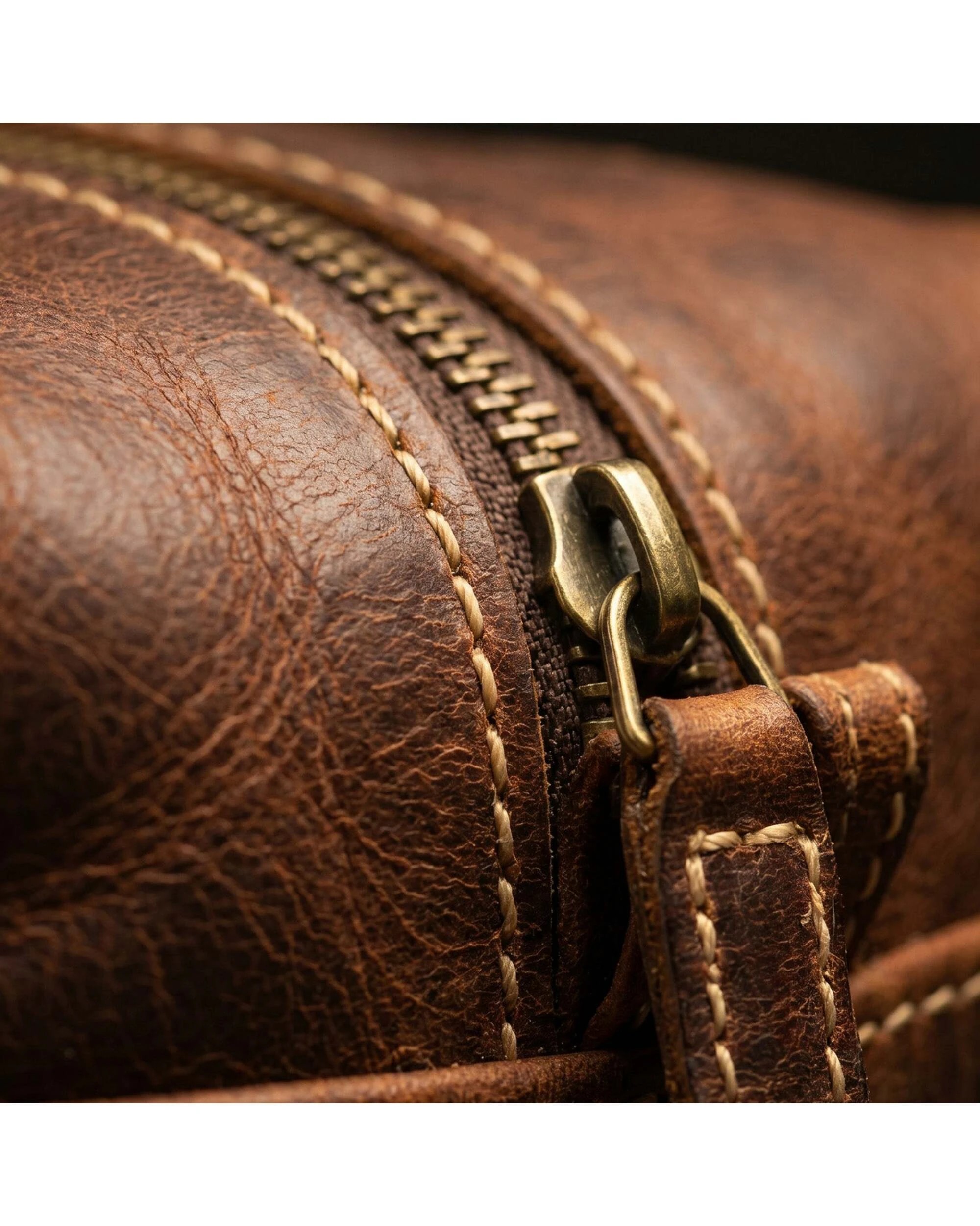 5 Aaron Leather Toiletry Bag for Men Leather Unisex Make-up Bag Travel Dopp Kit - Brown, 5 of 5