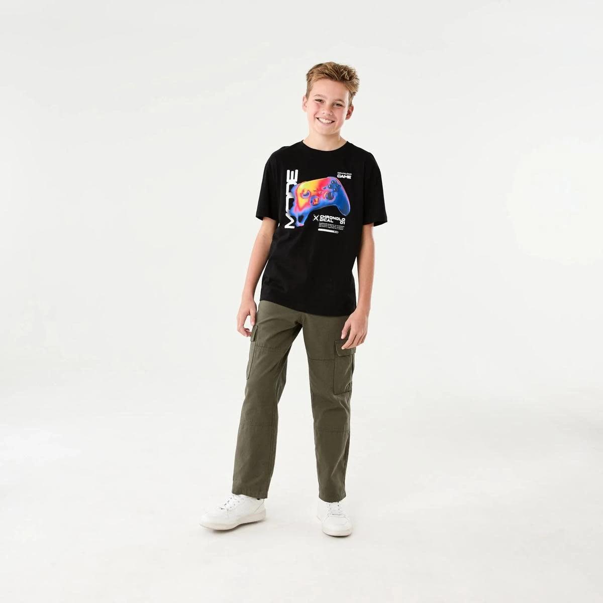 5 Short Sleeve Graphic Print T-shirt GAME MODE BLUR BLACK, 5 of 6